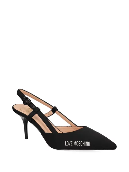 Pantofi cu toc Love Moschino slingback negru