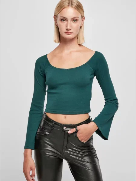 Koszulka Urban Classics z dekoltem w serek z długim rękawem