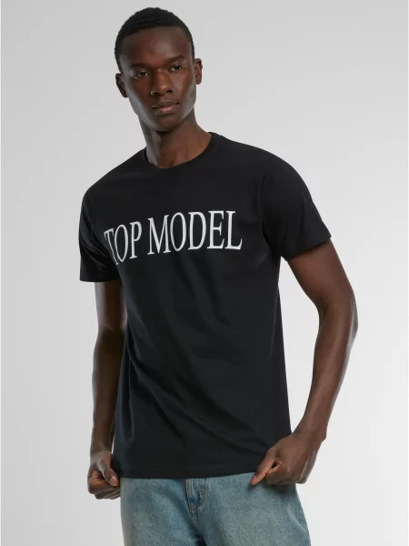 Mister Tee Tricou Top Model / alb negru