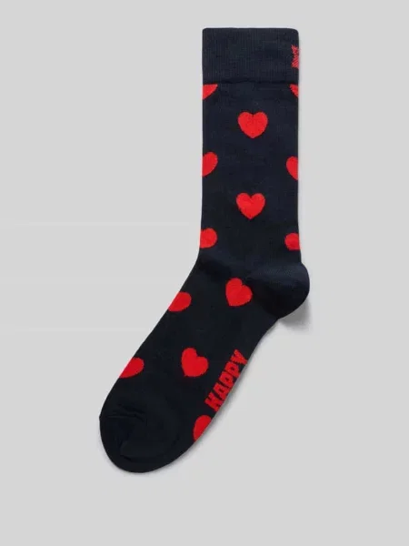 Skarpety z nadrukiem z motywem na całej powierzchni Happy Socks granatowe