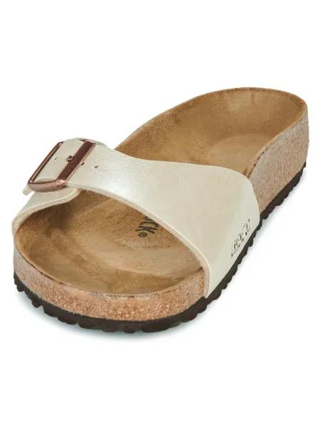 Pantofi Birkenstock cu perle alb