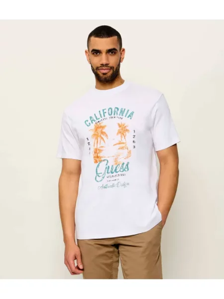 Guess Tricou Reglan Fit alb