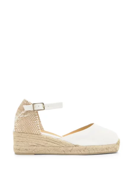 Espadrile Castaner cu pană alb
