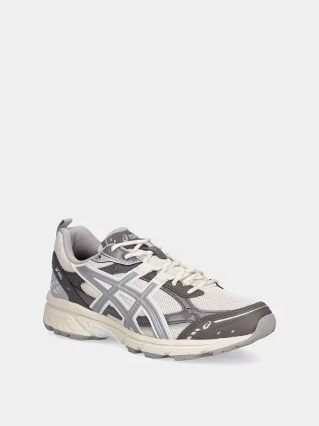 Кожаные повседневные кроссовки Asics серые