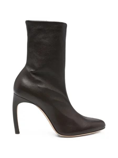 Botine Victoria Beckham din piele maro