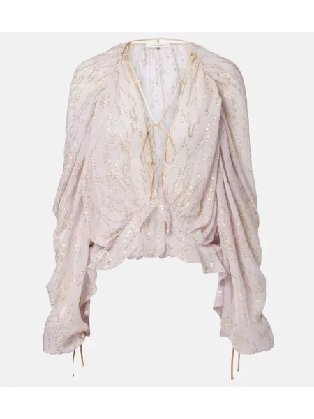 Selyem fodros ing Jacques Wei lila