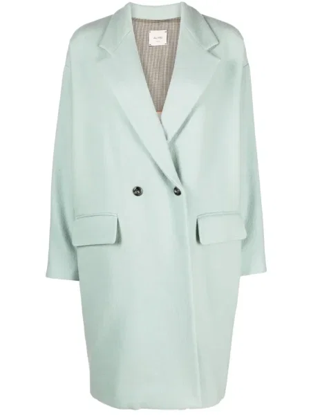 Płaszcz Alysi wełniany dwurzędowy niebieski