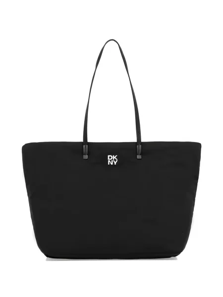 Шопинг чанта Dkny с автограф черно