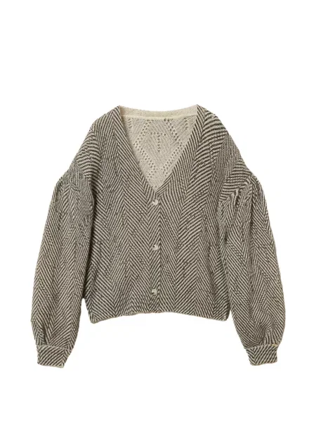 Cardigan Twinset tricotate gri