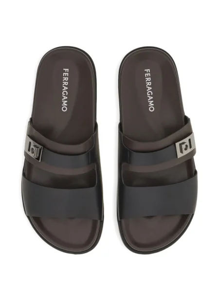 Sandale Ferragamo cu cataramă negru
