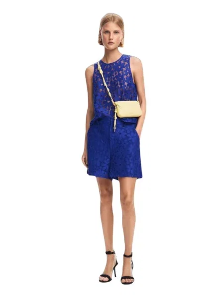 Desigual Топ Tanatos Голубий Slim Fit