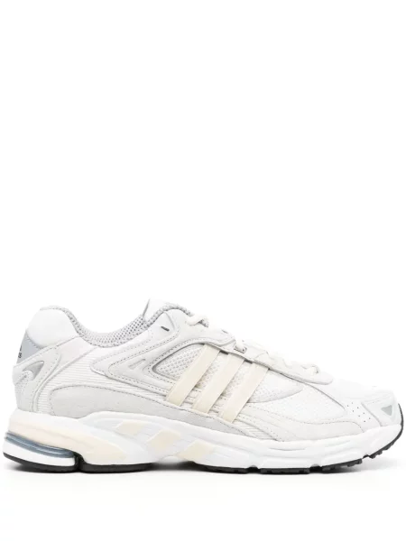 Sneakerși Adidas cu șireturi din dantelă alb