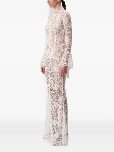 Lung rochie maxi Concepto din dantelă alb