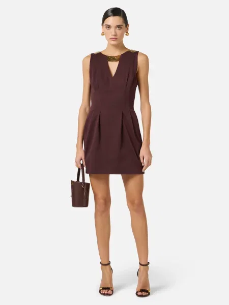 Платье Elisabetta Franchi коричневое