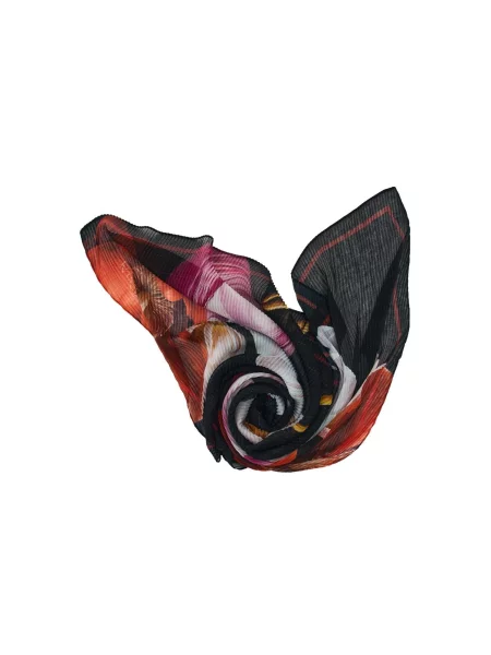 Desigual Šátek orchidej / ohnivá červená černá