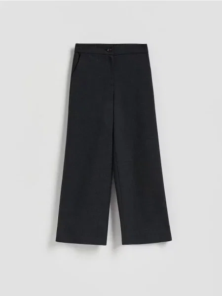 Reserved Pantaloni cu crac larg negru