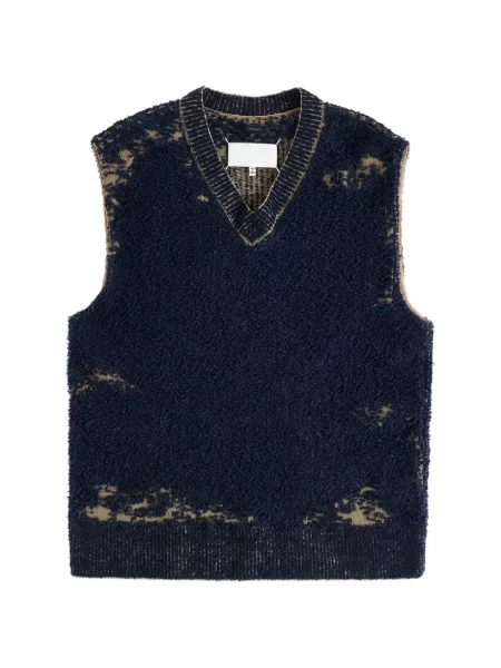 Vestă Maison Margiela tricotate albastru