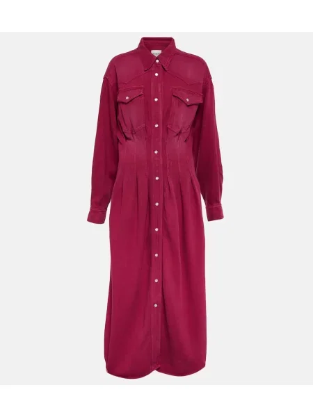 Rochie midi Marant Etoile până la genunchi de costum roz