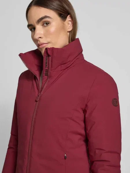 Parka ze stójką z podszewką model ‘Rachel’ Save The Duck bordowa