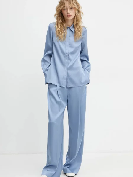 Stine Goya koszula regular z kołnierzykiem klasycznym niebieski