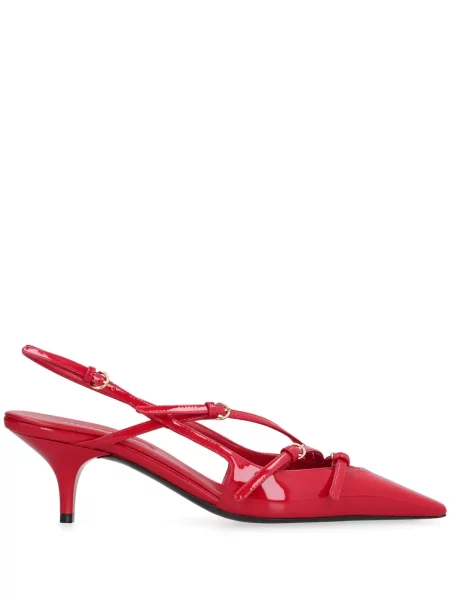 Pantofi cu toc Miu Miu din piele roșu