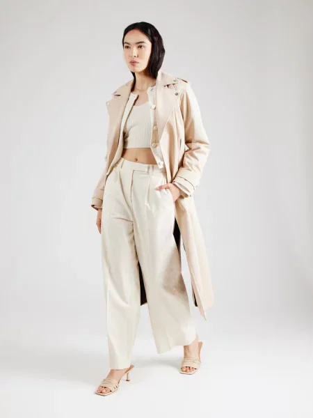 SECOND FEMALE Pantaloni cutați lână alb