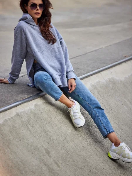 Bluza z kapturem Infinite You szara