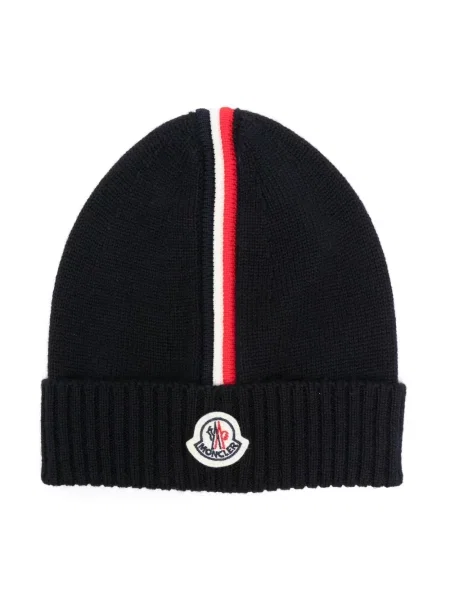 Czapka dziecięca Moncler Enfant niebieska