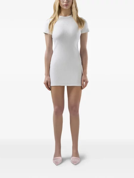 Rochie mini Gcds cu autograf alb