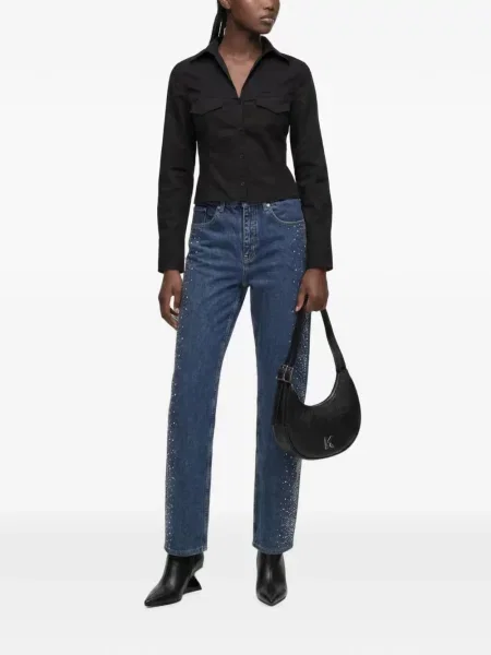 Blugi drepți Karl Lagerfeld Jeans albastru