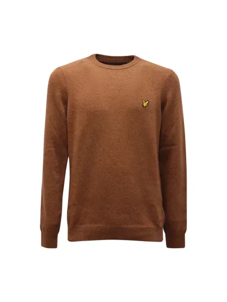 Sweter Lyle & Scott wełniany brązowy