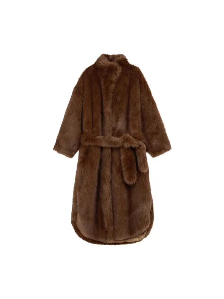 Sztuczne futro futro The Frankie Shop brązowe