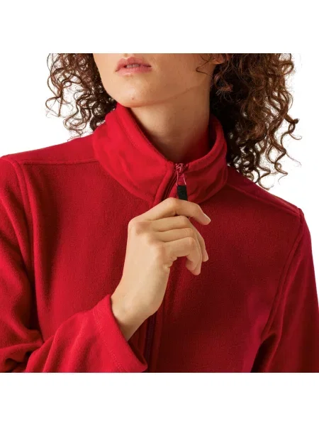 Bluza Polarowa Micro Z Pełnym Zamkiem Błyskawicznym czerwona