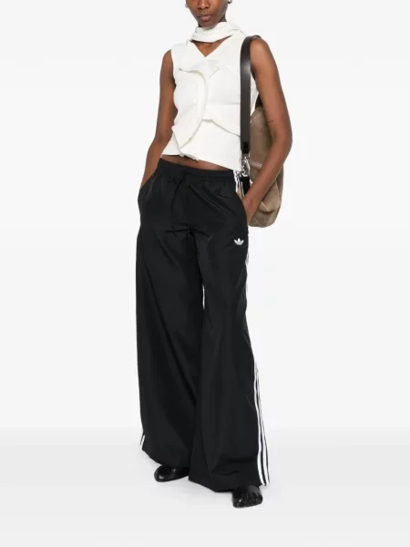 Długa bluza Adidas w paski srebrna