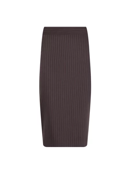 Spódnica midi Elisabetta Franchi wełniana brązowa
