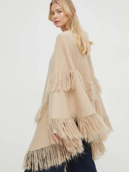 Ponczo By Malene Birger beżowe