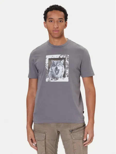 BOSS Tricou Lupo gri
