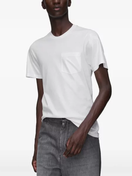 Tricou Maison Margiela scurt alb