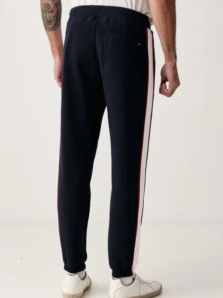 Tommy Hilfiger spodnie dresowe z bawełną granatowe