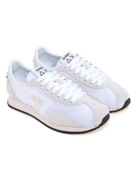 Sneakersy Sun68 zamszowe białe