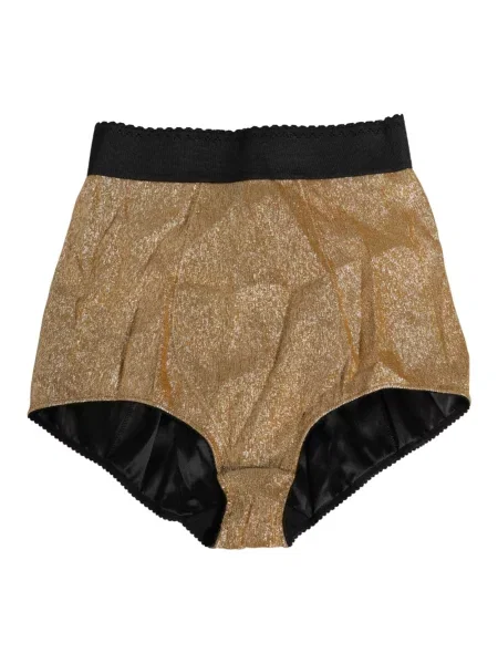 Majtki Dolce And Gabbana z wysoką talią żółte