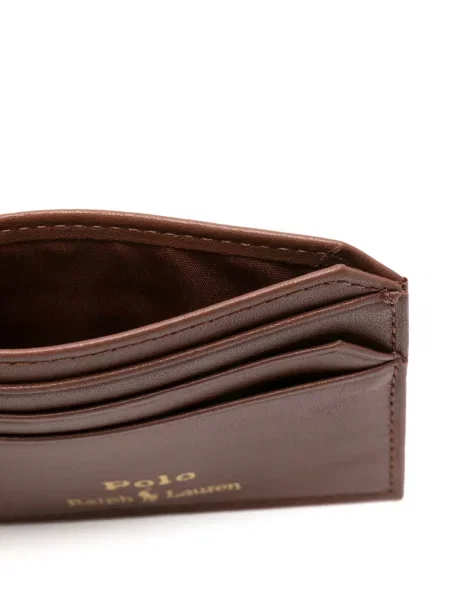 Kožená peněženka Polo Ralph Lauren modrá