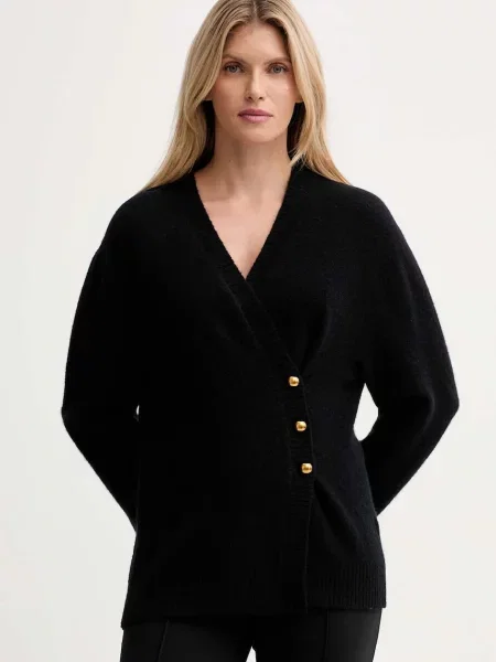 ISABELLE BLANCHE cardigan din amestec de lână negru