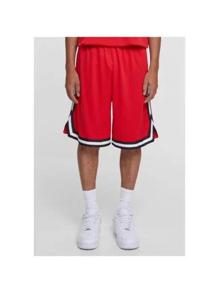 Pantaloni scurți Urban Classics cu dungi plasă roșu