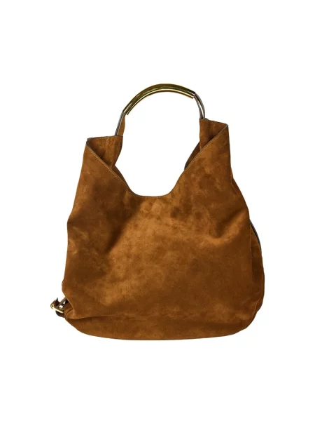 Torebka hobo Moschino skórzana brązowa