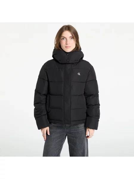 Jacheta Calvin Klein Jeans Matte Monologo Short Jacket Black L negru