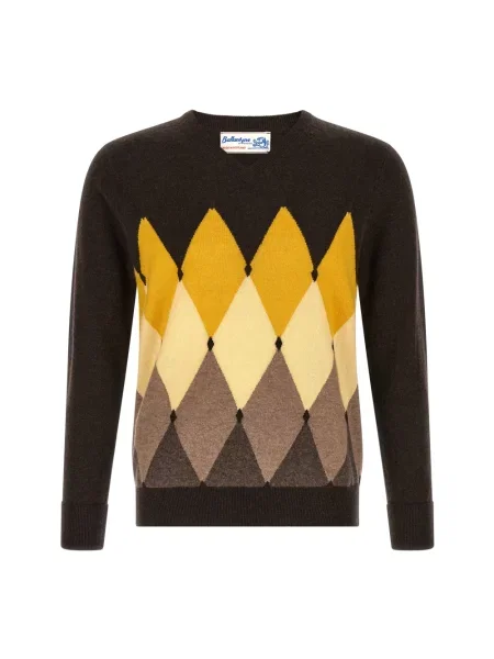 Sweter Ballantyne z kaszmiru brązowy