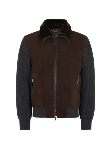 S límcem srst bomber bunda Moorer hnědá