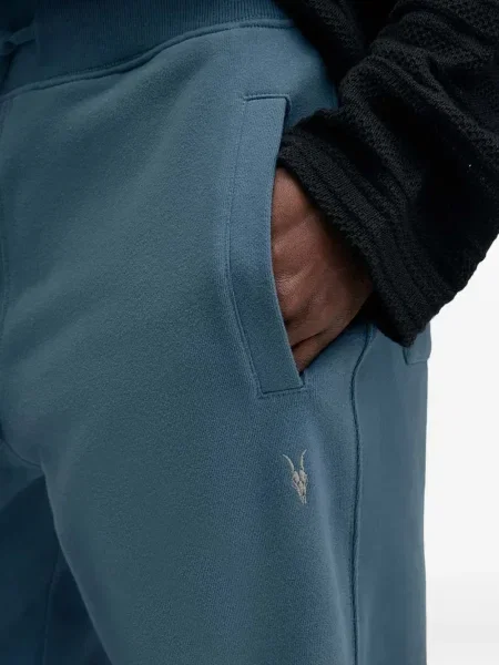 Pantaloni Allsaints cu broderie albastru