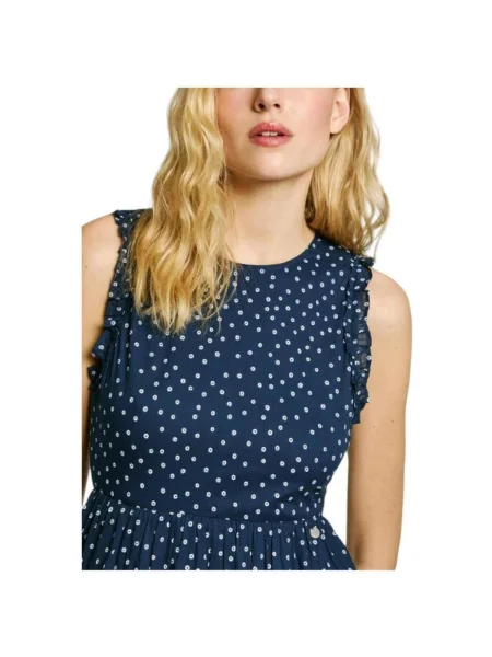 Rochie din denim Pepe Jeans albastru